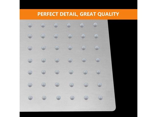 HarJue Shower Head with Extension Arm, High Pressure Square with ShowerArm, Stainless Steel Rainfall-Waterfall Full Body Coverage (12'' Shower with...