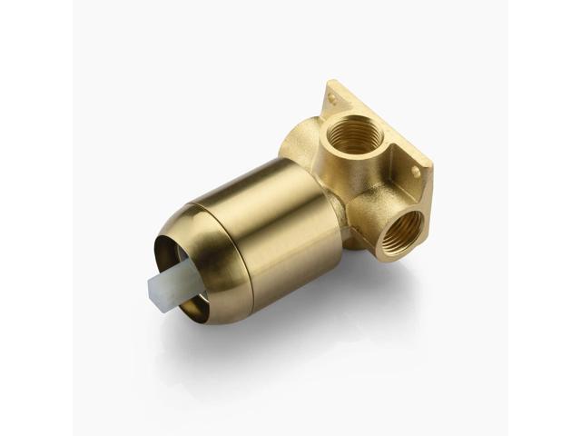 sumerain Brushed Gold Shower Faucet Set with 8 Inches Stainless Steel Rain Shower Head, Solid Brass Rough In Valve