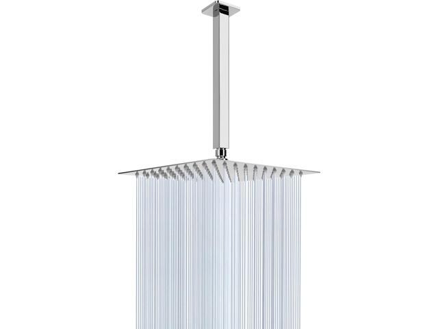 NearMoon Rain Shower Head With Shower Arm, Ceiling Mount Square Shower, Stainless Steel Ceiling Rainfall Showerhead- Waterfall Full Body Coverage...