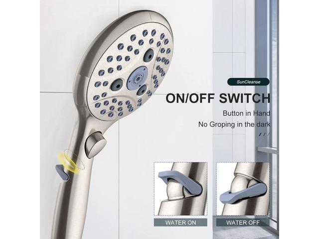 SunCleanse Shower System, Bathroom Rainfall Shower Faucet Set Complete with 7-Setting Handheld Shower Head Combo, Included Rough in Valve and Trim...