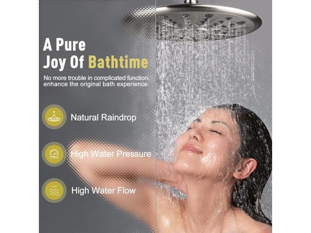SunCleanse Shower System, Bathroom Rainfall Shower Faucet Set Complete with 7-Setting Handheld Shower Head Combo, Included Rough in Valve and Trim...