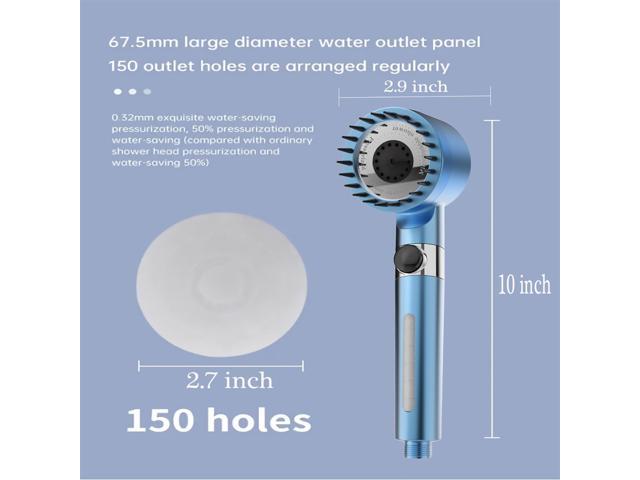 Shower Head with Handheld,Filtered Shower Heads High Pressure, High Flow Even with Low Water Pressure-Hand Held Showerhead Set, Filtered Showerhead...