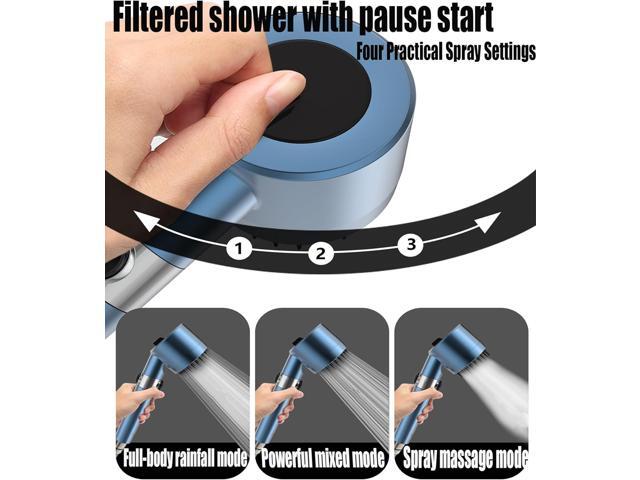 Shower Head with Handheld,Filtered Shower Heads High Pressure, High Flow Even with Low Water Pressure-Hand Held Showerhead Set, Filtered Showerhead...