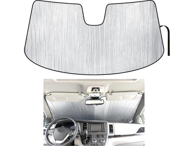 YelloPro Auto Custom Fit Front Windshield Sunshade Protector for 2011 2012 2013 2014 2015 2016 2017 2018 2019 2020 Toyota Sienna Minivan, L, LE,...
