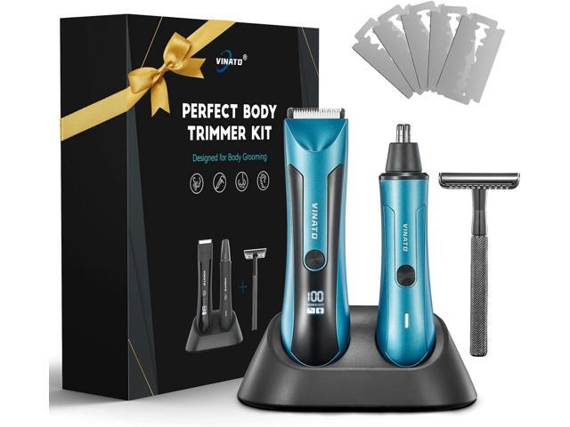 VINATO Electric Trimmer Set - All-in-one Mens Grooming Kit, Body & Beard Razor, Nose Trimmer
