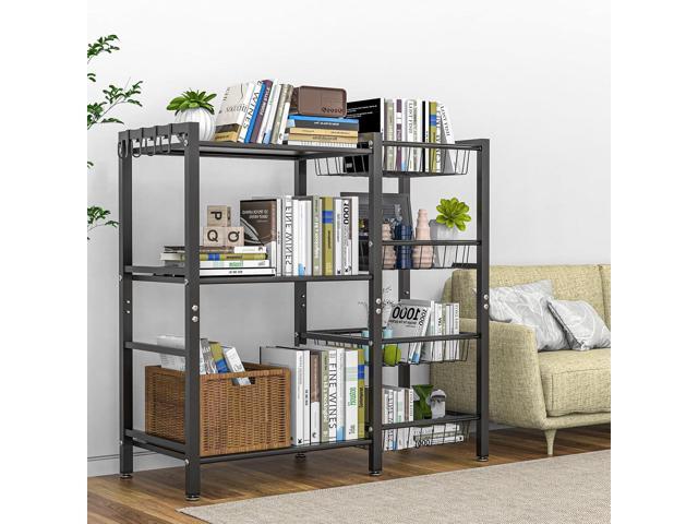 Storage Rack Kitchen Baker's Rack - Utility Microwave Oven Stand with Steel Mesh Baskets
