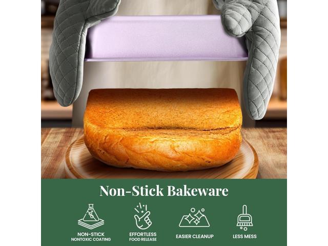 Larder & Vine 8-Piece Bakeware Set Non-Stick Baking Set with Ceramic Finish PFAS, PFOA, PTFE, and BPA Free Baking Essentials Baking Sheets,...