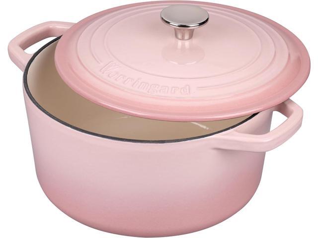 Enameled Cast Iron Dutch Oven Pot with Lid, for Bread Baking, Round Bread Oven- include Sourdough Bread Baking Supplies set, 4.5QT, Pink