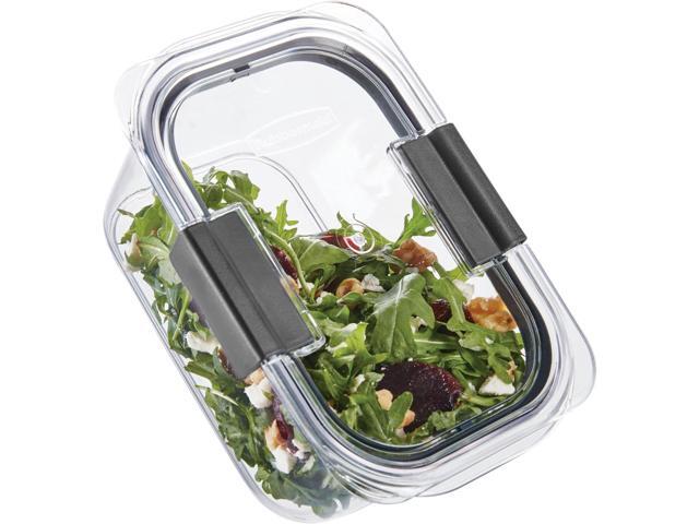 Rubbermaid Brilliance BPA Free Airtight Food Storage Containers with Lids, Set of 4 (4.7 Cup) Ideal for Lunch, Meal Prep, and Leftovers