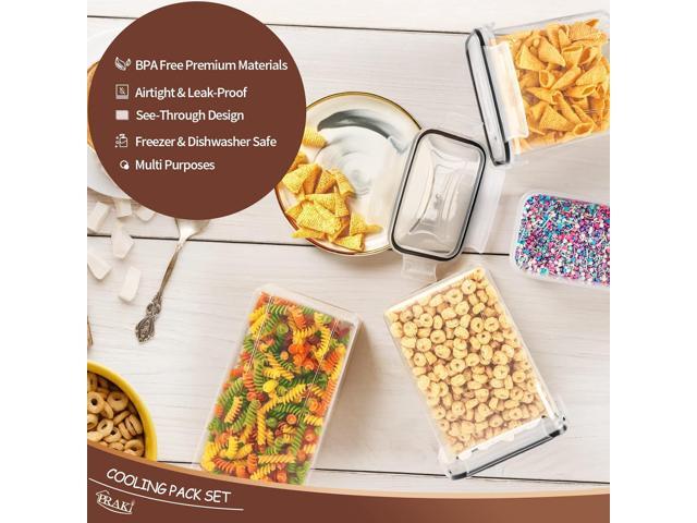PRAKI Airtight Food Storage Containers Set with Lids - 24 PCS, BPA Free Kitchen and Pantry Organization, Plastic Leak-proof Canisters for Cereal...