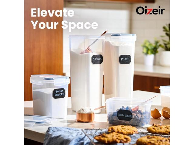 Airtight Food Storage Containers Set - 24 Pcs Air Tight Pantry Storage Containers with Lids - Pasta Flour Sugar Cereal Containers - Storage...