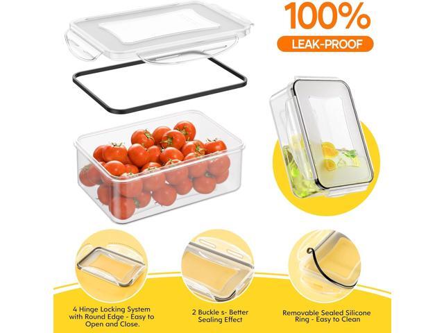 52 PCS Food Storage Containers with Lids Airtight (26 Lids & 26 Containers)- Reusable Plastic Leakproof Meal-Prep Container for Kitchen Storage...