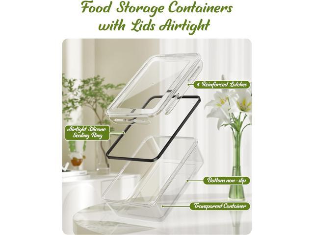 40 Piece Food Storage Containers with Lids(20 Containers & 20 Lids), BPA-Free Plastic Food Containers for Kitchen Storage and Organization, Leak...