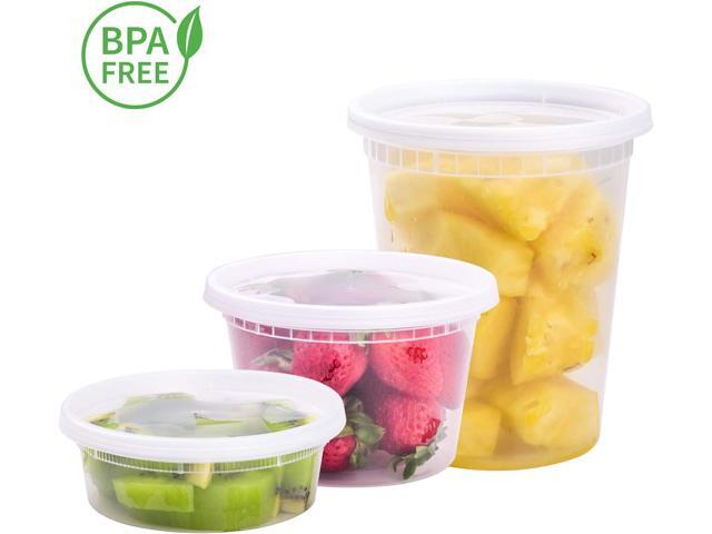 TashiBox [8 oz,16oz,32oz,48Sets,16Sets each size Plastic food storage containers with lids airtight,BPA Free,Microwave/Dishwasher/Freezer Safe