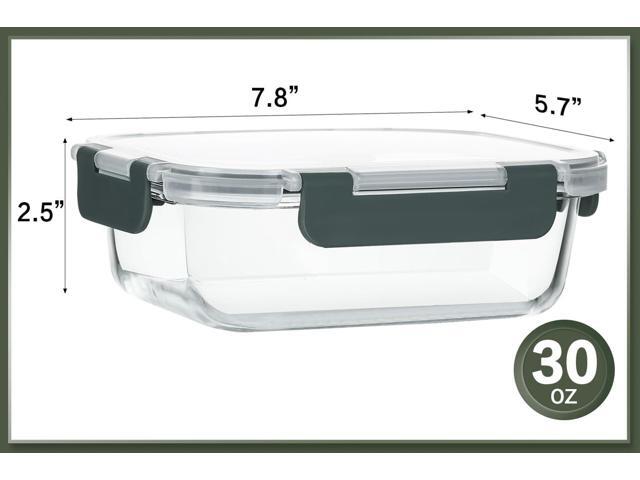 10 Packs 30 oz Glass Meal Prep Containers,Glass Food Storage Containers with Lids,Airtight Glass Lunch Bento Boxes,Microwave,Freezer and...