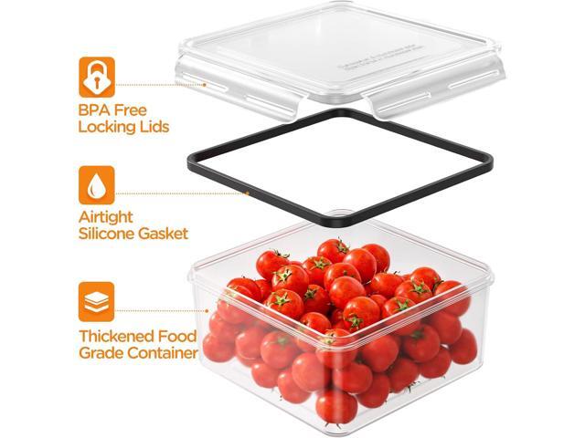 40 PCS Food Storage Containers with Lids Airtight, 100% Leakproof Plastic Meal-Prep Containers Reusable(20 Containers & 20 Lids),Microwave and...