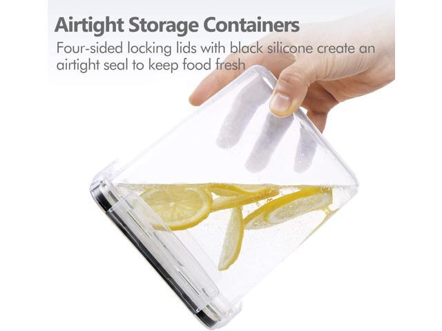 CHEFSTORY Airtight Food Storage Containers with Lids, 8 PCS Plastic Storage Canisters for Kitchen & Pantry Organization,Dry Food Canisters for...