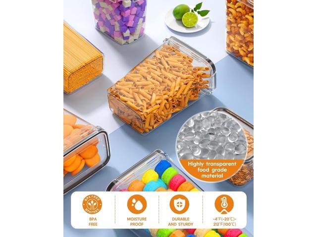 24 PCS Airtight Food Storage Containers with Lids, Kitchen Pantry Organization and Storage, BPA-Free Plastic Scale Food Canisters for Cereal,...