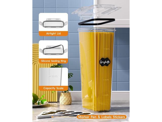 24 PCS Airtight Food Storage Containers with Lids, Kitchen Pantry Organization and Storage, BPA-Free Plastic Scale Food Canisters for Cereal,...