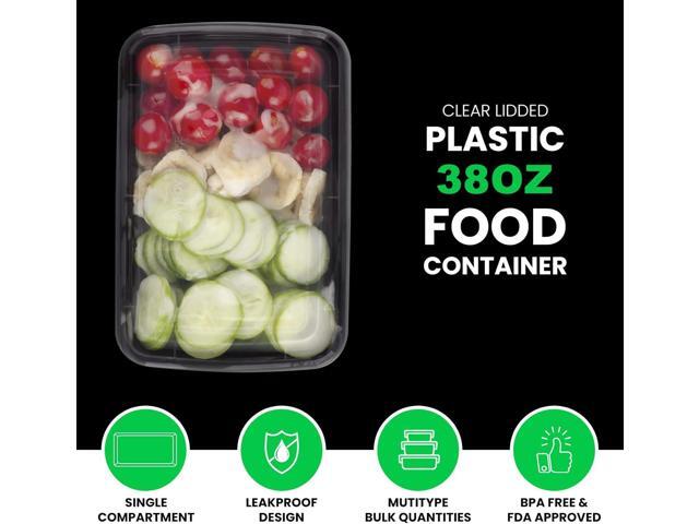 Meal Prep Containers [38OZ] Plastic Food Storage Containers With Lids,10-Pack Reusable To Go Containers, Disposable Food Prep Container, BPA-free,...
