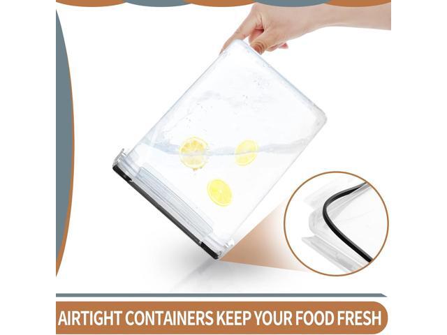 PRAKI Large Airtight Food Storage Containers 5.2L / 195oz, BPA Free, 4pcs Pantry Kitchen Organizers and Storage for Flour, Sugar, Baking Supplies,...