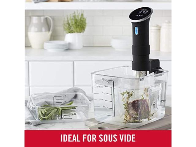 Rubbermaid Commercial Products, Space Saving Square Food Storage Container, 12 Quart, Clear, for Kitchen/Sous Vide/Meal Prep