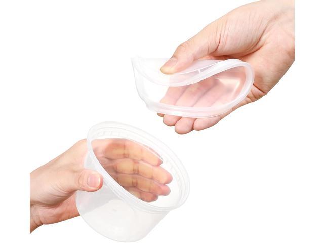 AOZITA 32 Sets 16 oz Plastic Deli Food Containers With Lids, Airtight Food Storage Containers, Freezer/Dishwasher/Microwave Safe, Soup Containers...