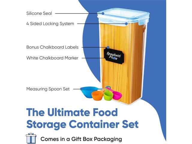 Chef's Path Airtight Food Containers with Lids (24 Pack - Blue) Kitchen Pantry Organization - BPA Free Food Storage Organizers for Cereal, Brown...