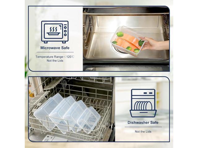 46 PCS Food Storage Containers with Lids(23 Containers & 23 Lids), Reusable Plastic Food Containers with Lid for Kitchen Storage and Organization,...