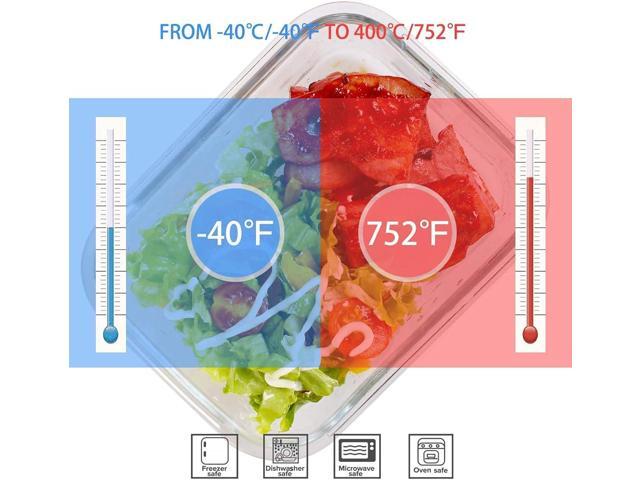 18 Piece Glass Food Storage Containers with Lids, Glass Meal Prep Containers, food storage Containers for Food Storage with Lids, BPA Free & Leak...