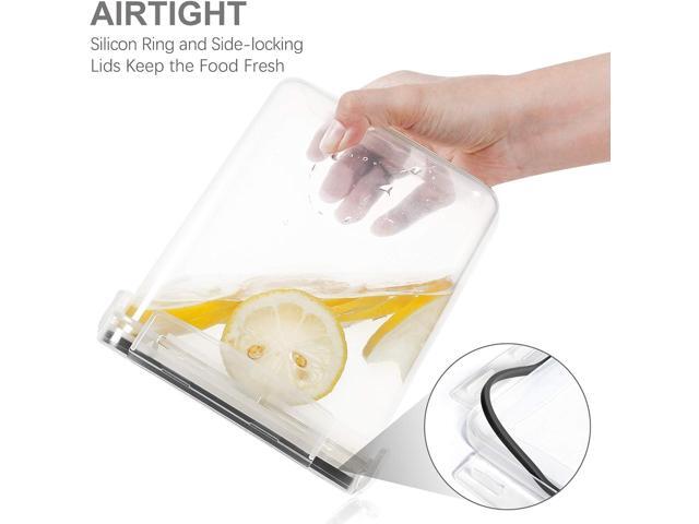 Airtight Food Storage Containers with Lids, 7 PCS BPA Free Kitchen Canisters for Spaghetti, Pasta, Dry Food, Flour and Sugar, Plastic Canisters for...