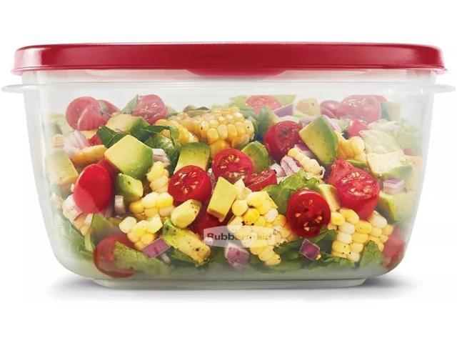 Rubbermaid Easy Find Lids Food Storage Container, 14 Cup, Red 2 Pack