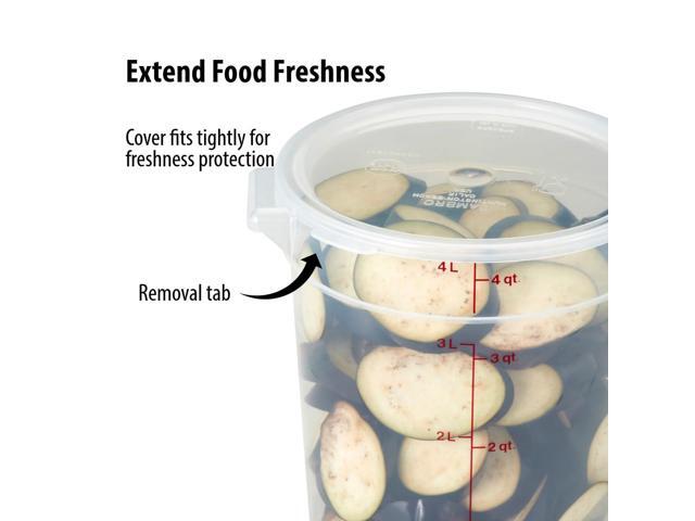 Cambro Food Storage Containers with Lids (BPA-Free) - 4 Quart Food Storage Container (2 Pack)
