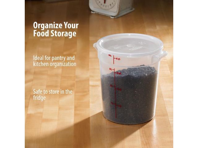 Cambro Food Storage Containers with Lids (BPA-Free) - 4 Quart Food Storage Container (2 Pack)