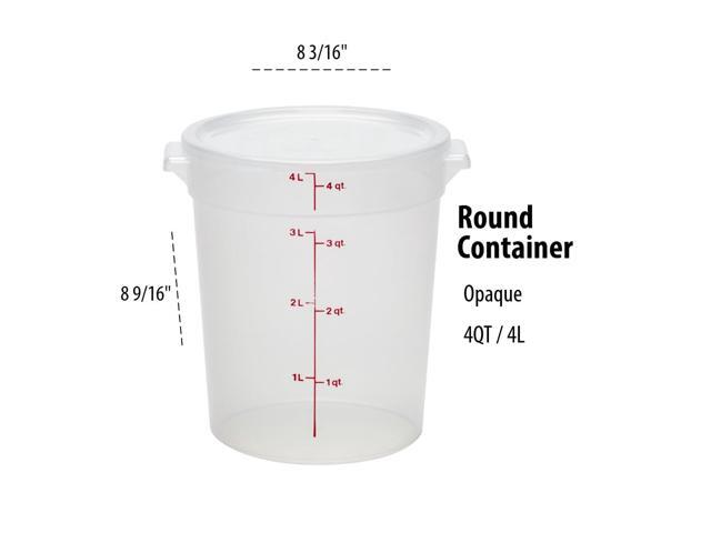 Cambro Food Storage Containers with Lids (BPA-Free) - 4 Quart Food Storage Container (2 Pack)