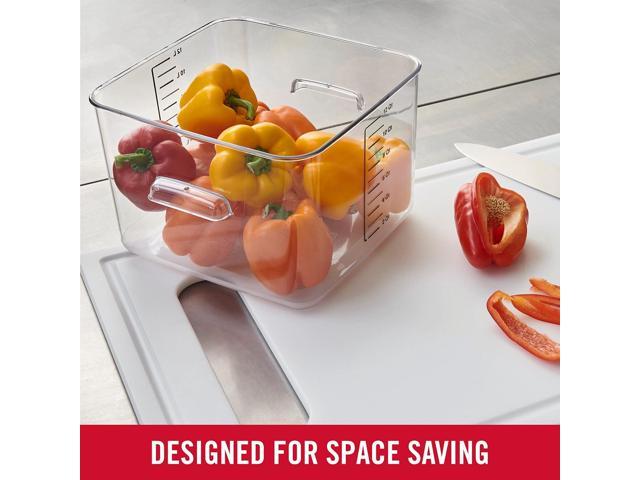 Rubbermaid Commercial Products, Space Saving Square Food Storage Container, 12 Quart, Clear, for Kitchen/Sous Vide/Meal Prep