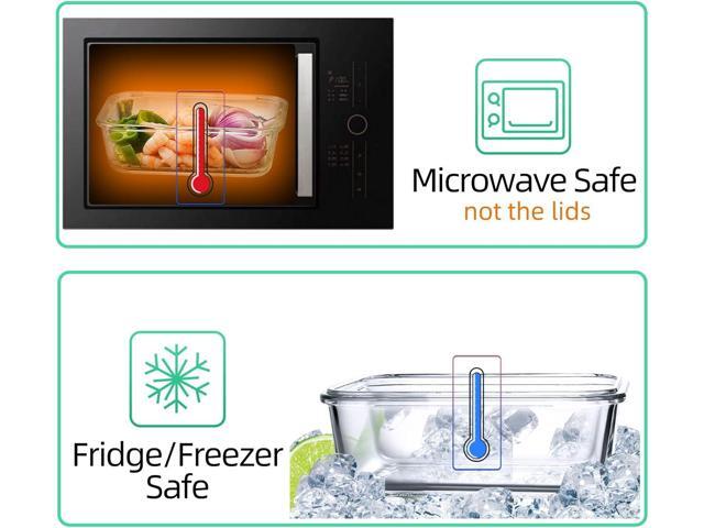 UMEIED 10 Pack Glass Food Storage Containers with Lids Leakproof, Airtight Glass Meal Prep Containers For Lunch, On The Go, Leftover, Dishwasher Safe