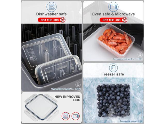 28 Pieces Food Storage Containers with Lids EXTRA LARGE Freezer Containers for Food BPA-Free Meat Fruit Vegetables Plastic Containers with lids...