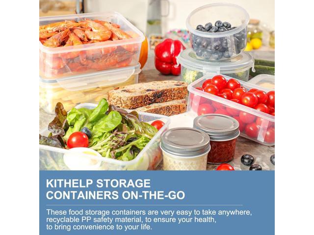 28 Pieces Food Storage Containers with Lids EXTRA LARGE Freezer Containers for Food BPA-Free Meat Fruit Vegetables Plastic Containers with lids...