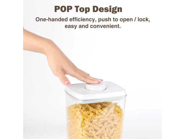 12 Pcs Pop Food Storage Containers Airtight Food Storage Containers Set with Lids Kitchen Pantry Organization and Storage, 3.4Qt, 2.8Qt, 2.1Qt, 1.2Qt
