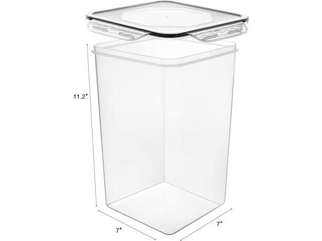 M MCIRCO Extra Large 7qt / 6.5L/220oz Tall Food Storage Containers, WIDE & DEEP, 4-Piece Plastic Airtight Kitchen Pantry Storage Containers for...
