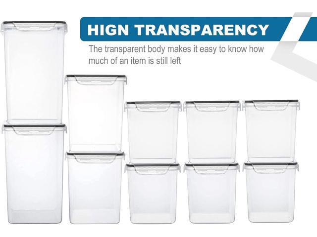 VERONES Large Tall Airtight Food Storage Containers, 10 PACK Plastic Airtight Kitchen & Pantry Organization, Ideal for Flour & Sugar Plastic...