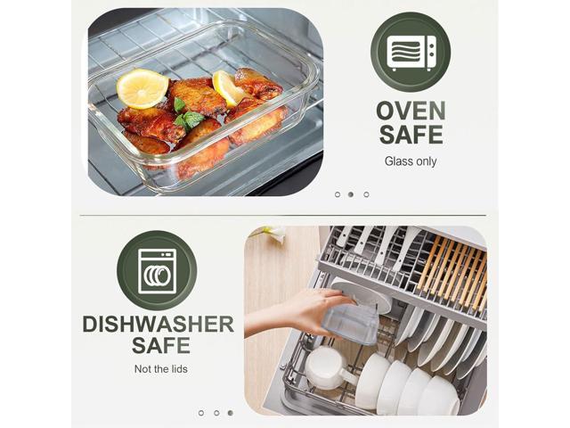 30 Pieces Glass Food Storage Containers Set, Glass Meal Prep Containers Set with Snap Locking Lids, Airtight Glass lunch Containers for Microwave,...
