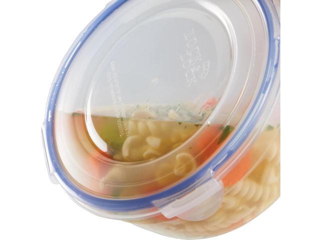 LocknLock Easy Essentials Food Storage lids/Airtight containers/Stackable, BPA Free, 6 Piece, Clear