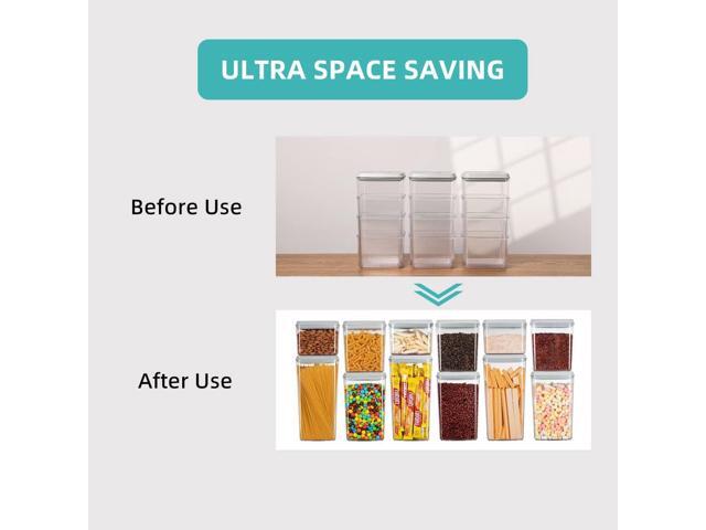 Ankou Pop Airtight Food Storage Containers with Lids for Kitchen Pantry Organizing Stackable Container for Cereal Snack Flour Sugar Coffee...
