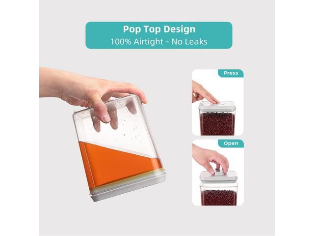 Ankou Pop Airtight Food Storage Containers with Lids for Kitchen Pantry Organizing Stackable Container for Cereal Snack Flour Sugar Coffee...