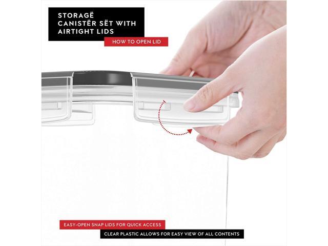 DWËLLZA KITCHEN Cereal Containers Storage 4 Pack 135 fl. oz Cereal Dispenser Airtight Food Storage Containers BPA-Free Pantry Organization and...