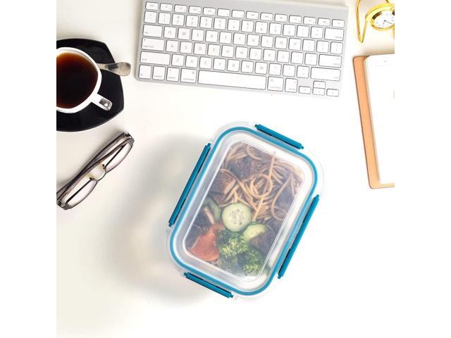Glass Food Storage Containers with Airtight Lids-Glass Meal Prep Containers/Bento Box/Microwave Freezer Dishwasher Safe-Glass Lunch Box for...