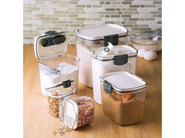 Progressive ProKeeper Baker's Airtight Kitchen Storage Canister Container Set for Flour, Sugar & More, Keeps Ingredients Fresh, with Accessories...