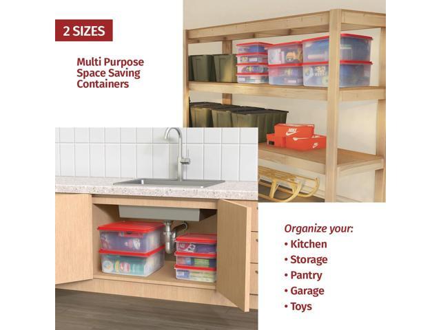 Plastic Storage Containers with Lids 2-Pack 3L Cupcake Carrier Leakproof Cookie Storage Containers Airtight BPA-Free Plastic Containers with...